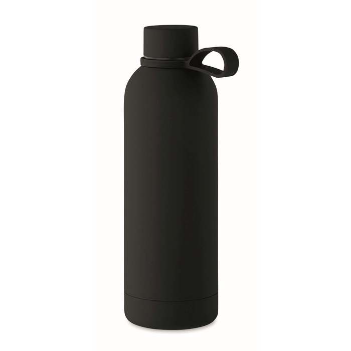 Emerald Duplafalú palack 500 ml, fekete | Reklámajándék, reklámtárgy, céges ajándék, egyedi reklámajándék Reklámajándék | Emerald Duplafalú palack 500 ml, fekete