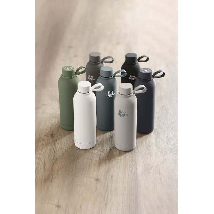 Emerald Duplafalú palack 500 ml, szürke | Reklámajándék, reklámtárgy, céges ajándék, egyedi reklámajándék Reklámajándék | Emerald Duplafalú palack 500 ml, szürke