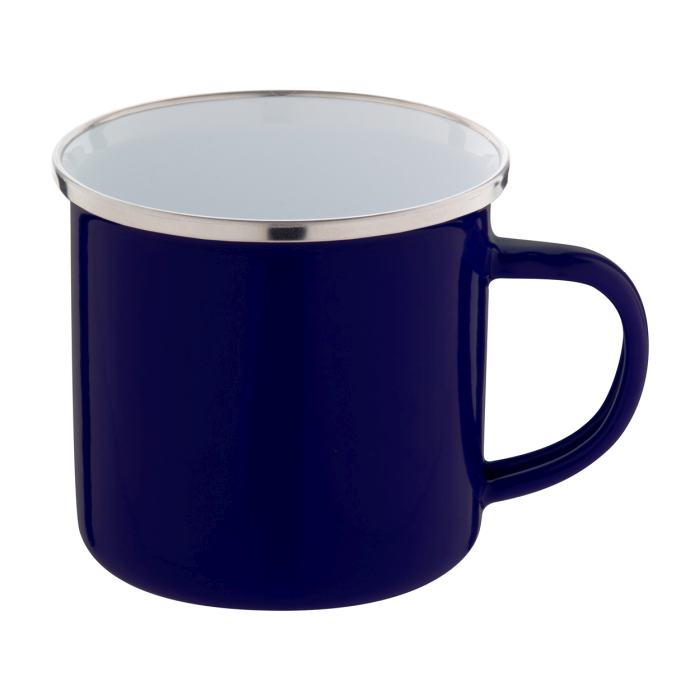 Reklámajándék | Enavint zománcozott bögre, sötétkék, 300 ml