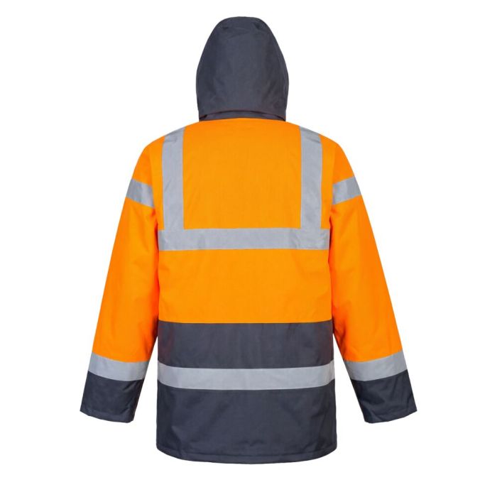Portwest Esőkabát-ES1 Essential Contrast Jacket, narancs/navy