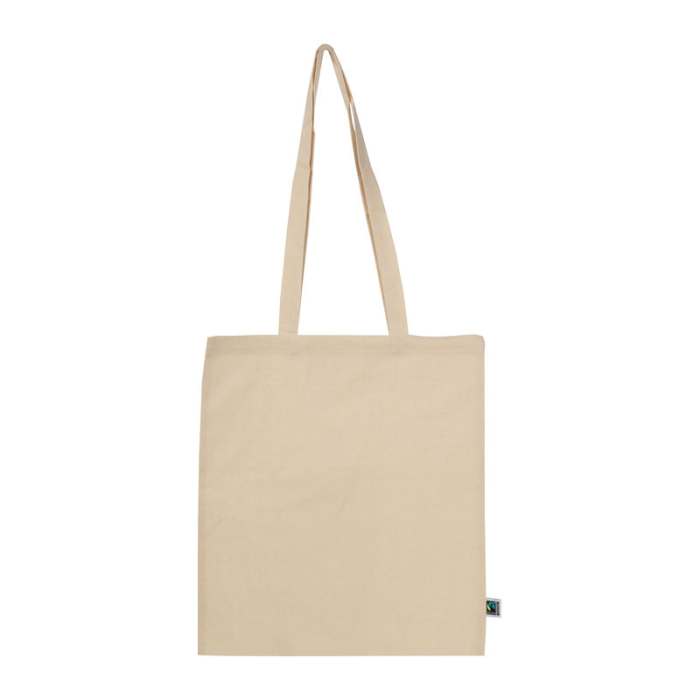 Reklámajándék | Fairtrade pamut táska, 140g / m², bézs