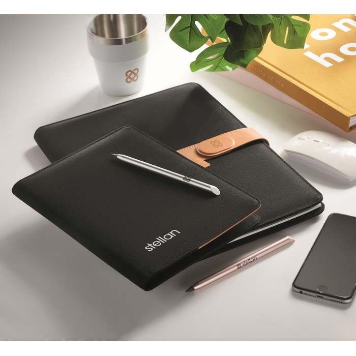 Faux A4 RPET iratmappa, fekete | Reklámajándék, reklámtárgy, céges ajándék, egyedi reklámajándék Reklámajándék | Faux A4 RPET iratmappa, fekete