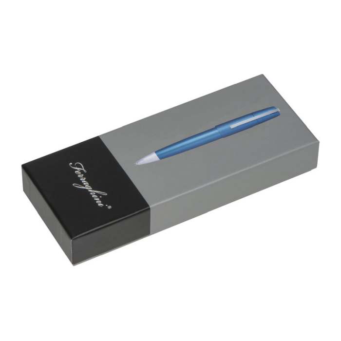 Ferraghini csavaros reklámtoll fémből, kék | Reklámajándék, reklámtárgy, céges ajándék, egyedi reklámajándék Reklámajándék | Ferraghini csavaros reklámtoll fémből, kék