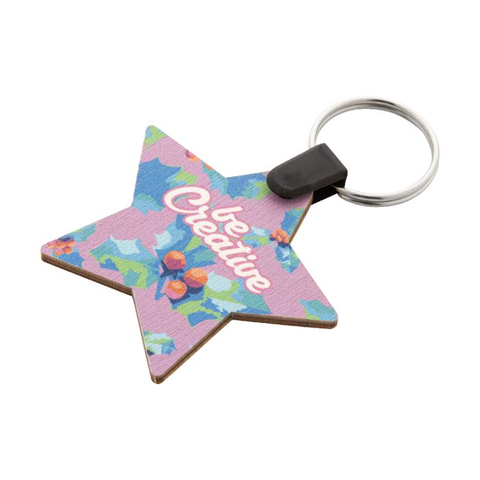 Fjerny Creative egyedi karácsonyi kulcstartó, csillag, natúr | Reklámajándék, reklámtárgy, céges ajándék, egyedi reklámajándék Reklámajándék | Fjerny Creative egyedi karácsonyi kulcstartó, csillag, natúr