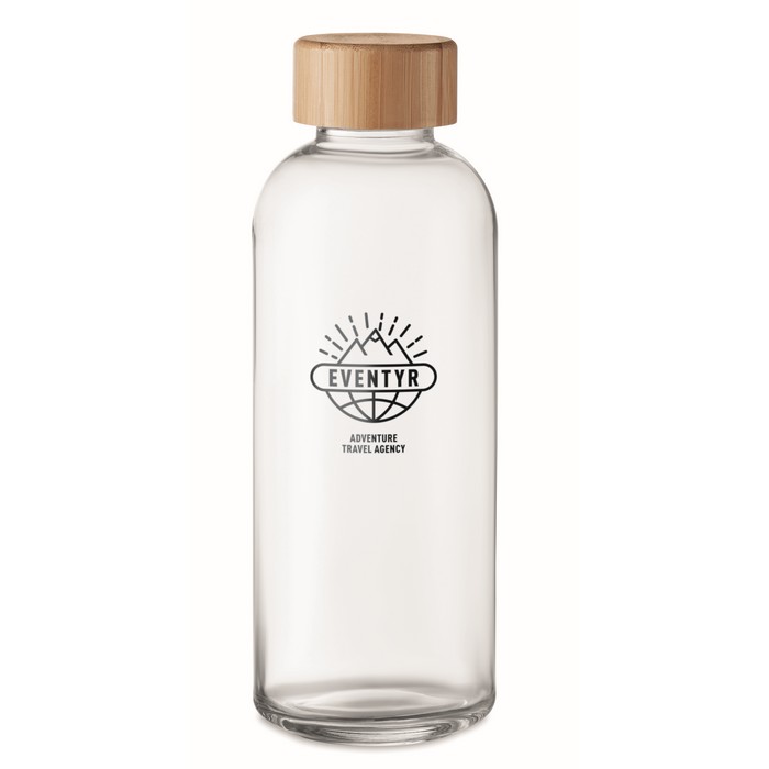 Frisian palack bambuszfedéllel, 650 ml, átlátszó