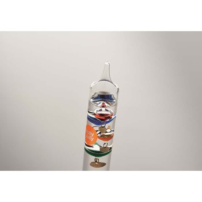 Gali Galileo hőmérő üveg 28 cm, átlátszó | Reklámajándék, reklámtárgy, céges ajándék, egyedi reklámajándék Reklámajándék | Gali Galileo hőmérő üveg 28 cm, átlátszó