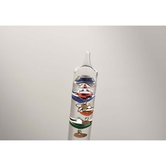 Gali Galileo hőmérő üveg 28 cm, átlátszó | Reklámajándék, reklámtárgy, céges ajándék, egyedi reklámajándék Reklámajándék | Gali Galileo hőmérő üveg 28 cm, átlátszó