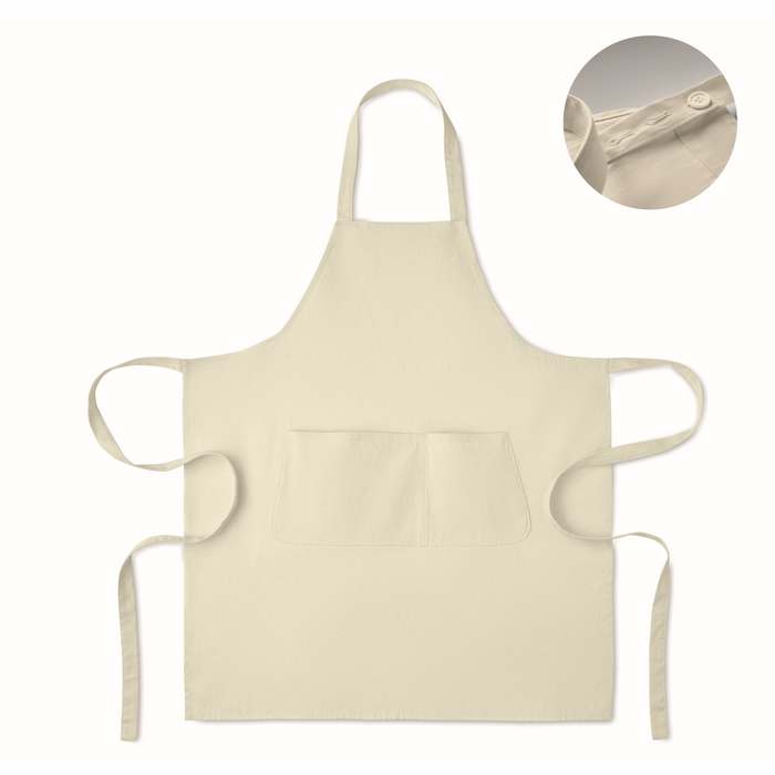 Reklámajándék | Gamma Biopamut kötény 240 g/m², bézs