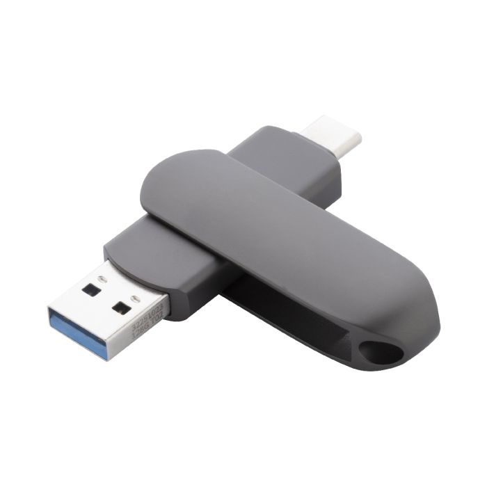 Reklámajándék | Gigax OTG USB memória, sötétszürke