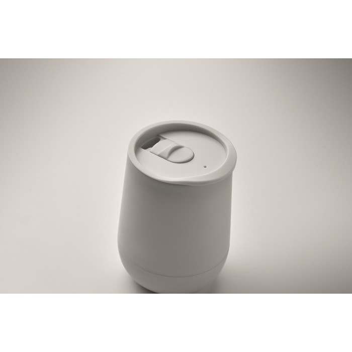 Reklámajándék | Go PP duplafalú pohár 300 ml, fehér