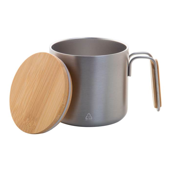 Reklámajándék | Graboo thermo bögre, ezüst, 300 ml