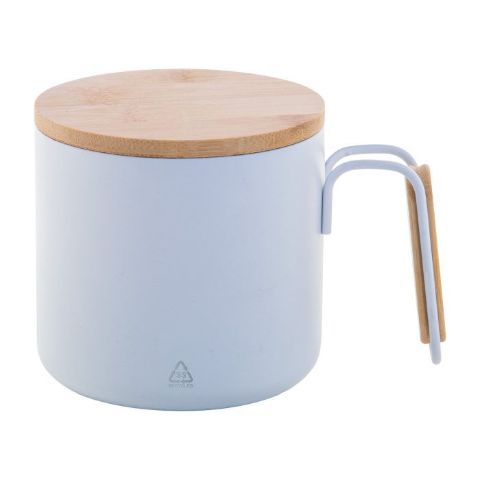 Reklámajándék | Graboo thermo bögre, fehér, 300 ml