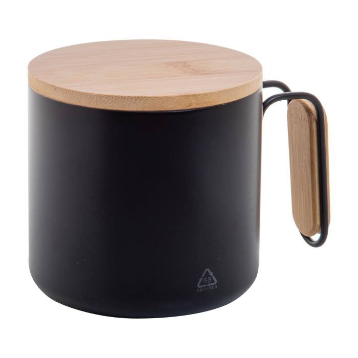 Reklámajándék | Graboo thermo bögre, fekete, 300 ml