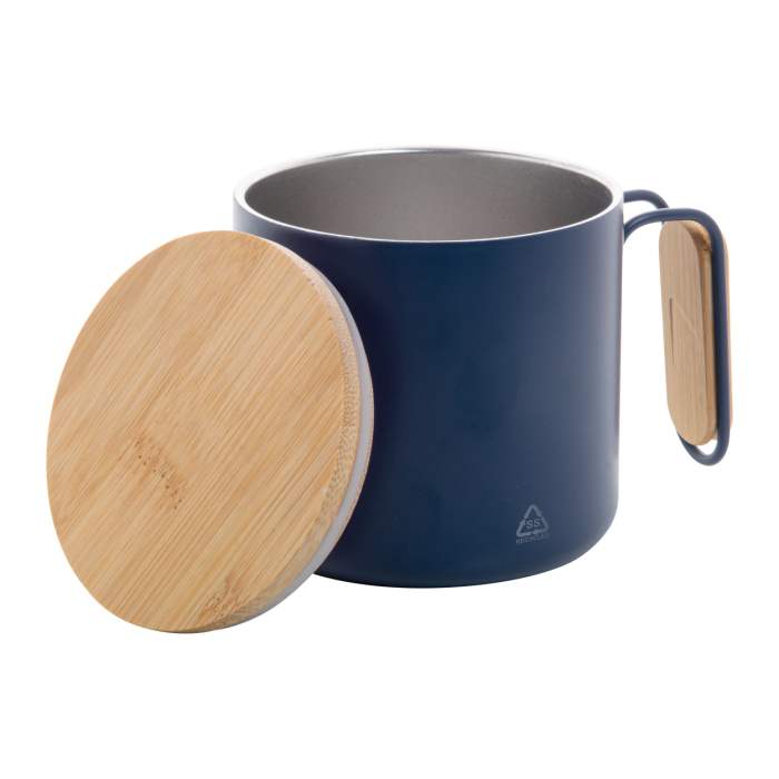 Reklámajándék | Graboo thermo bögre, sötétkék, 300 ml