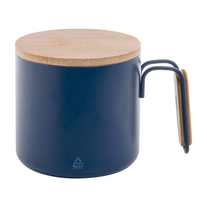 Reklámajándék | Graboo thermo bögre, sötétkék, 300 ml