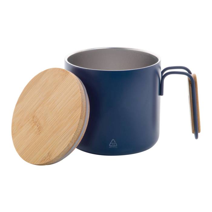 Reklámajándék | Graboo thermo bögre, sötétkék, 300 ml