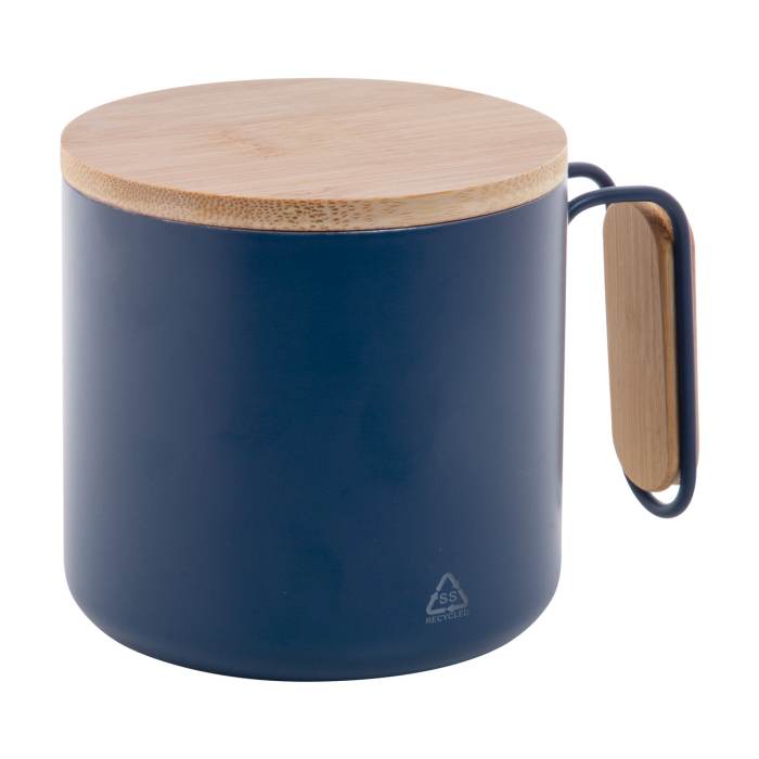 Reklámajándék | Graboo thermo bögre, sötétkék, 300 ml