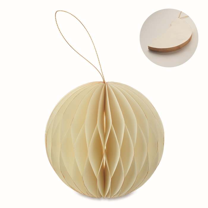 Reklámajándék | Harmobauble Christmas bauble ornament, bézs