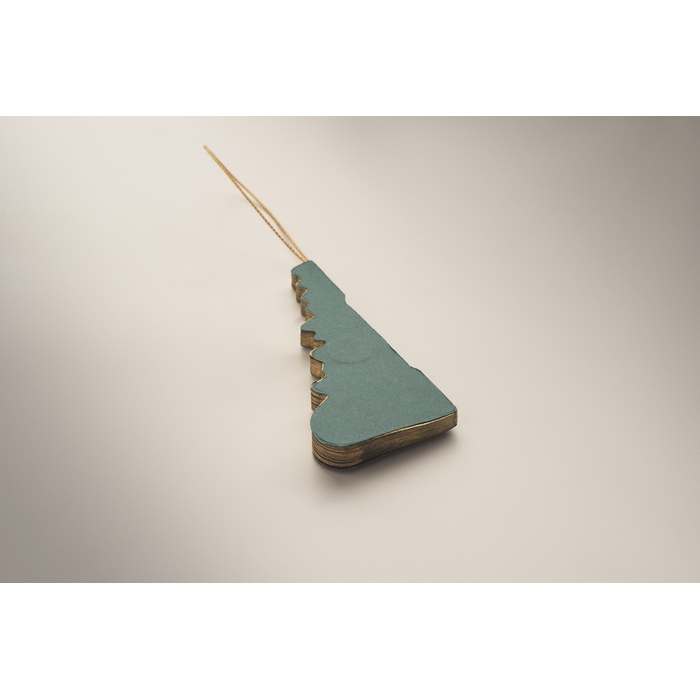 Reklámajándék | Harmotree Papír karácsonyfa függeszték, zöld