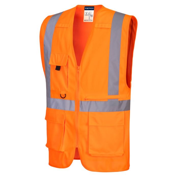 Portwest Hi-Vis Executive mellény tablet zsebbel, narancs | Adgift Reklámajándéktól Portwest Hi-Vis Executive mellény tablet zsebbel, narancs