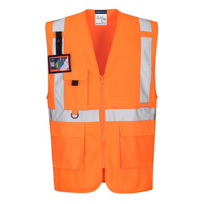 Portwest Hi-Vis Executive mellény tablet zsebbel, narancs | Adgift Reklámajándéktól Portwest Hi-Vis Executive mellény tablet zsebbel, narancs