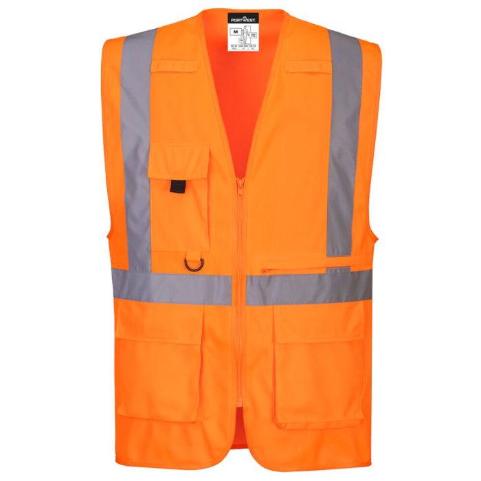 Portwest Hi-Vis Executive mellény tablet zsebbel, narancs | Adgift Reklámajándéktól Portwest Hi-Vis Executive mellény tablet zsebbel, narancs