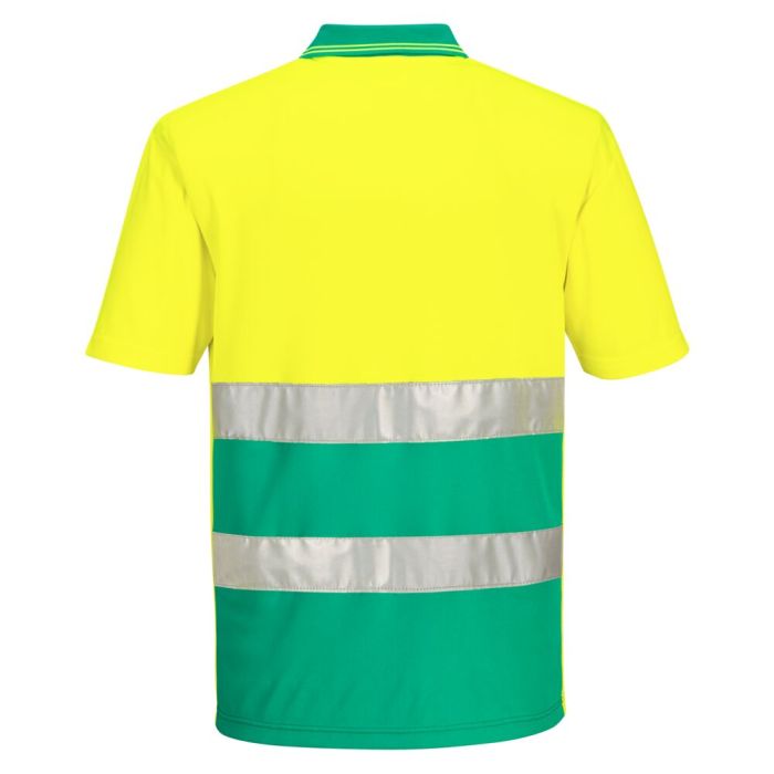 Portwest Hi-Vis Kéttónusú könnyű póló S/S, sárga/kékeszöld
