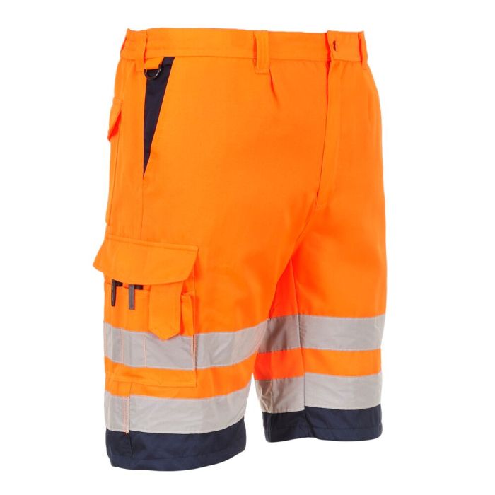 Portwest Hi-Vis rövidnadrág, narancs/navy | Adgift Reklámajándéktól Portwest Hi-Vis rövidnadrág, narancs/navy