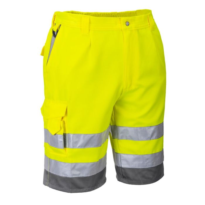 Portwest Hi-Vis rövidnadrág, sárga/szürke