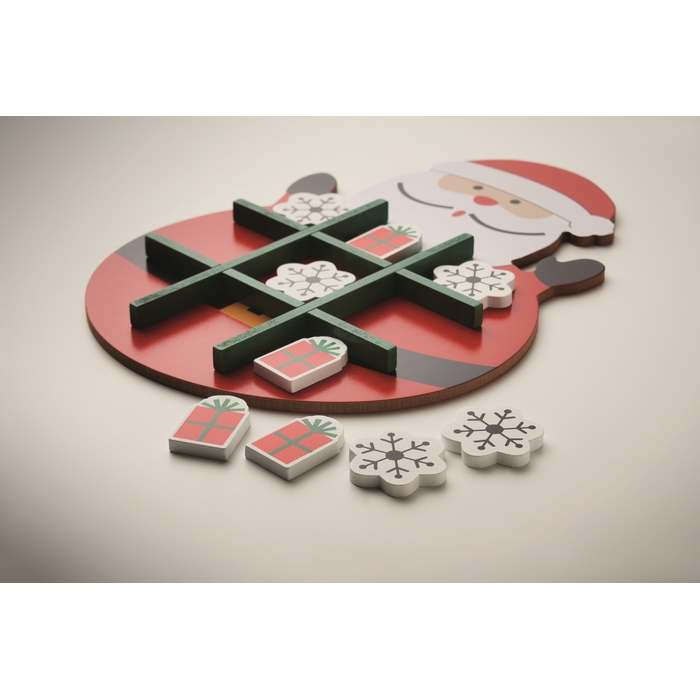 Reklámajándék | Hohotoe Karácsonyi amőba játék fából, piros