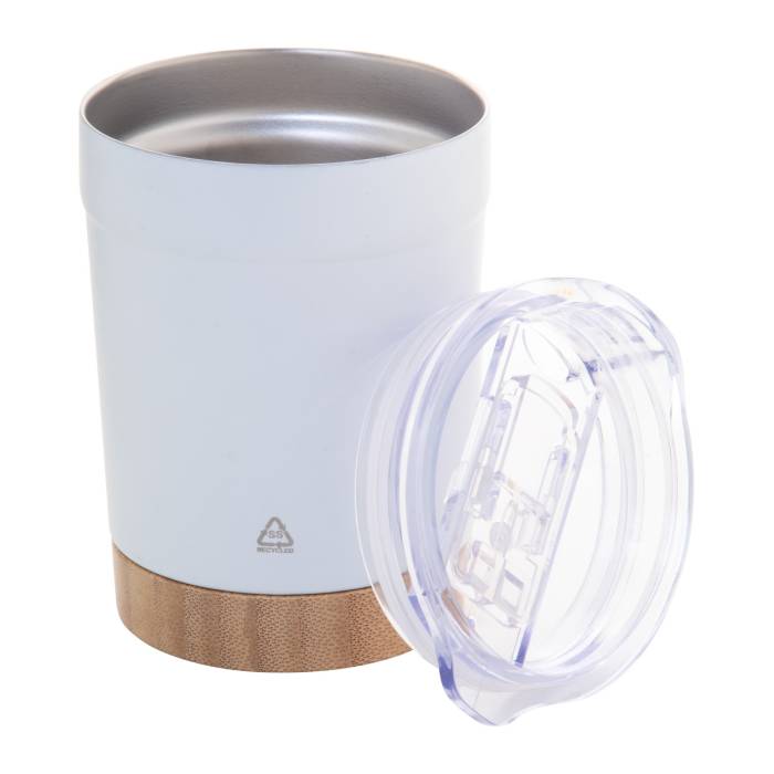 Reklámajándék | Icatu thermo pohár, fehér, 300 ml