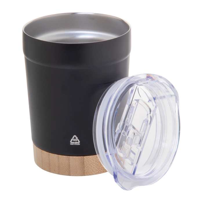 Reklámajándék | Icatu thermo pohár, fekete, 300 ml
