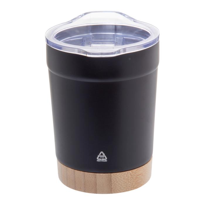 Reklámajándék | Icatu thermo pohár, fekete, 300 ml