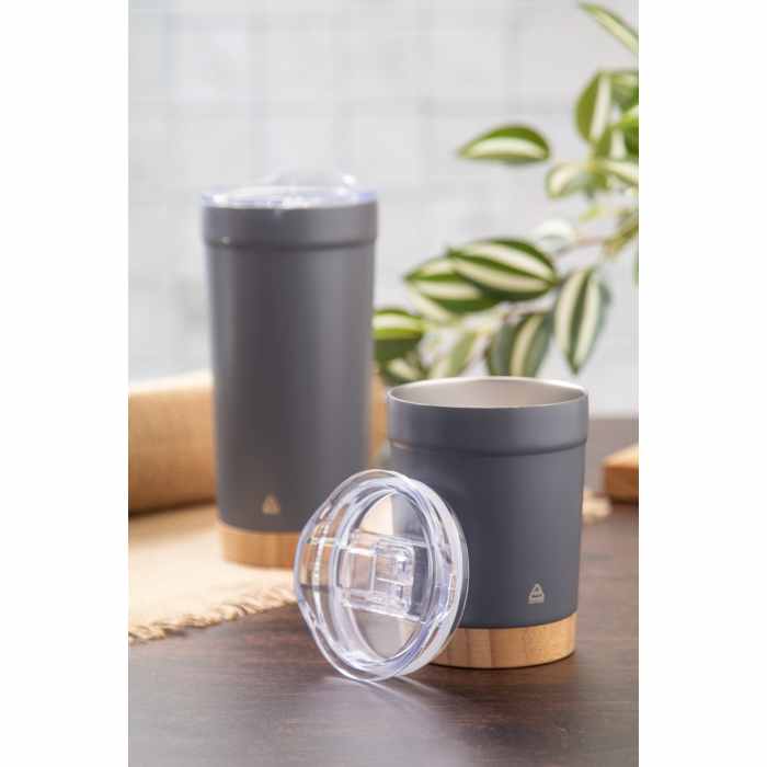 Reklámajándék | Icatu thermo pohár, szürke, 300 ml