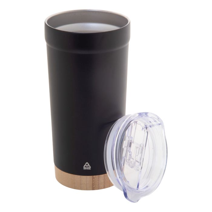 Reklámajándék | Icatu XL thermo pohár, fekete, 600 ml