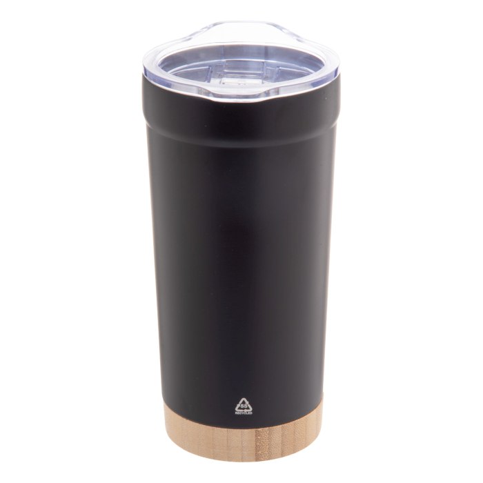 Reklámajándék | Icatu XL thermo pohár, fekete, 600 ml
