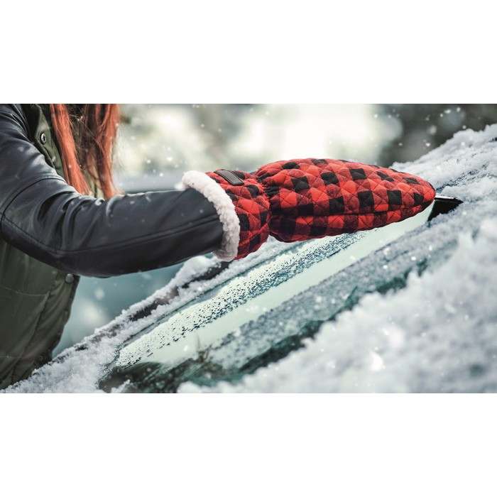 Reklámajándék | Icehand Steppelt jégkaparó kesztyű, piros