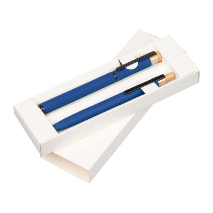 Írószer készlet újrahasznosított alumíniumból, kék | Reklámajándék, reklámtárgy, céges ajándék, egyedi reklámajándék Reklámajándék | Írószer készlet újrahasznosított alumíniumból, kék