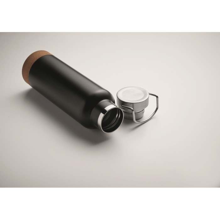 Ives Duplafalú palack 500ml, fekete | Reklámajándék, reklámtárgy, céges ajándék, egyedi reklámajándék Reklámajándék | Ives Duplafalú palack 500ml, fekete