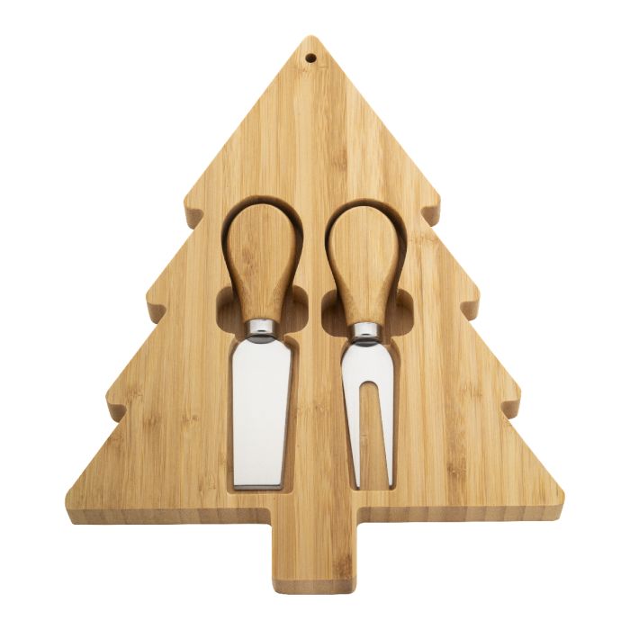 Reklámajándék | Jarlsberg karácsonyi sajtkés szett, natúr