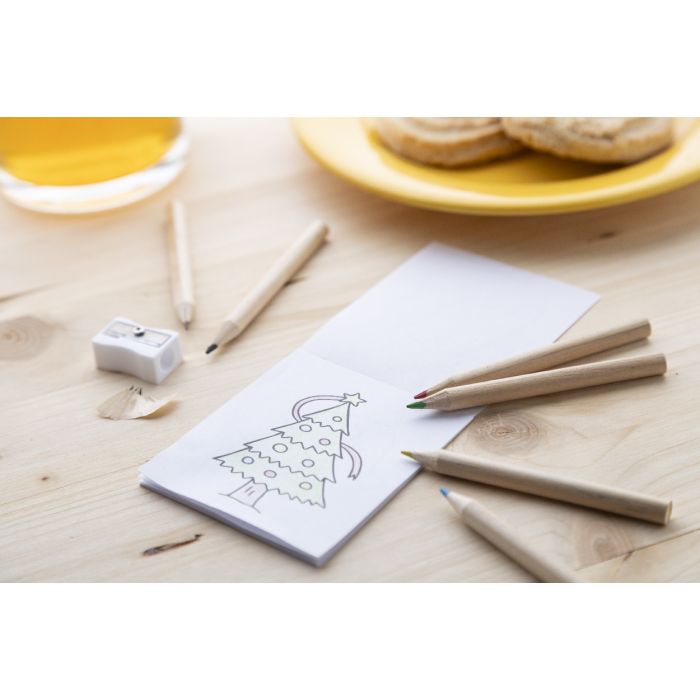 Reklámajándék | Jolably karácsonyi színező szett, natúr