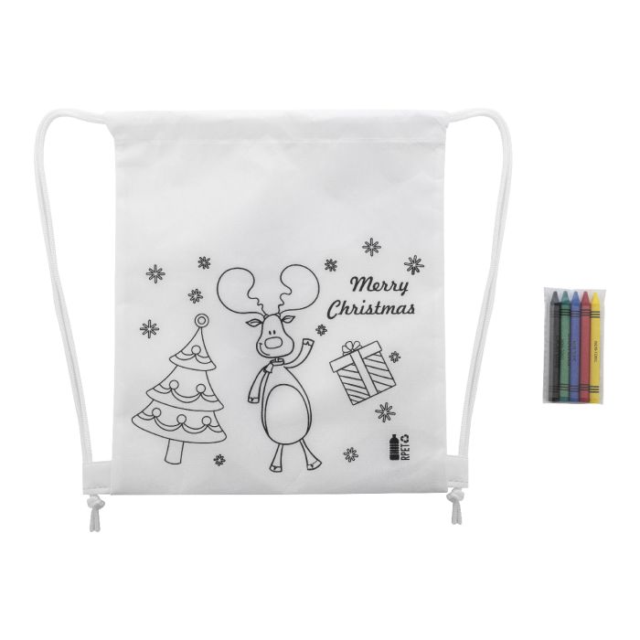 Reklámajándék | Julfar Bag A karácsonyi színezhető hátizsák, fehér