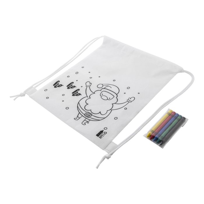 Reklámajándék | Julfar Bag B karácsonyi színezhető hátizsák, fehér