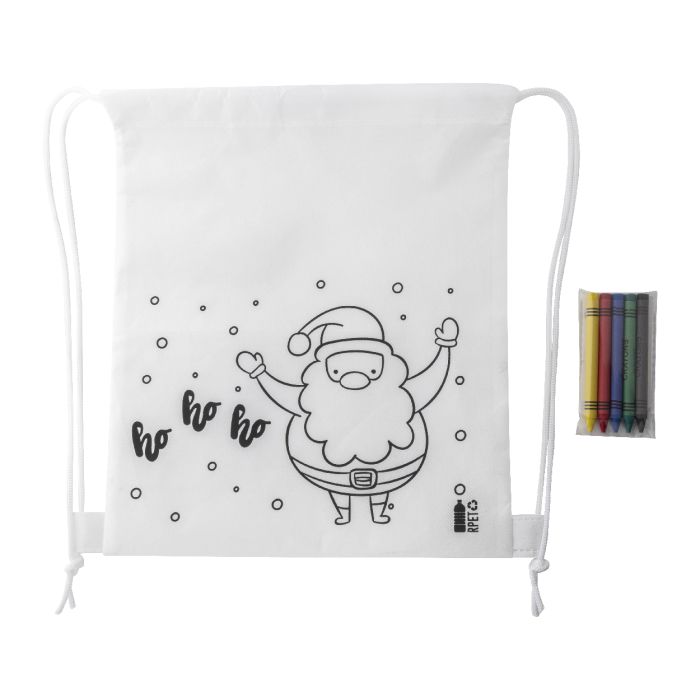 Reklámajándék | Julfar Bag B karácsonyi színezhető hátizsák, fehér