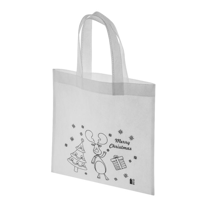 Reklámajándék | Julfar Shop színezhető karácsonyi táska, fehér