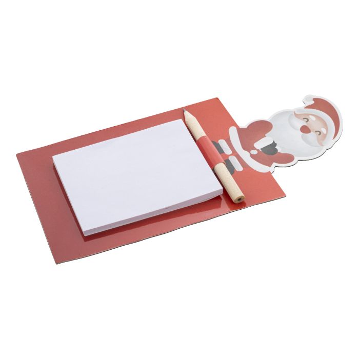 Reklámajándék | Julliste karácsonyi mágneses jegyzettömb, Mikulás, piros