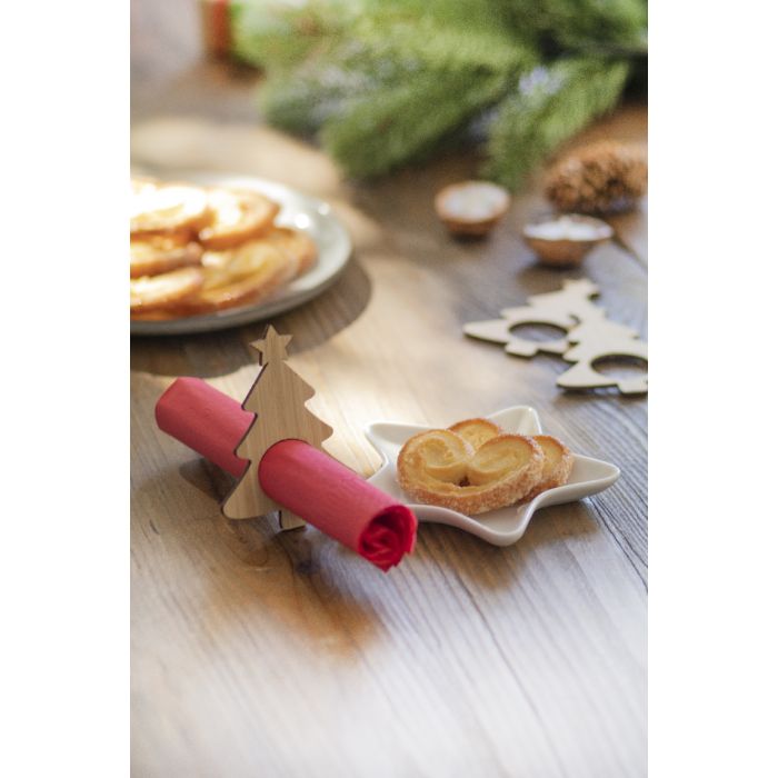 Reklámajándék | Julmiddag szalvétagyűrű szett, natúr