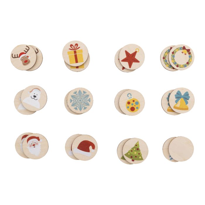 Reklámajándék | Junoppi karácsonyi memóriajáték, natúr