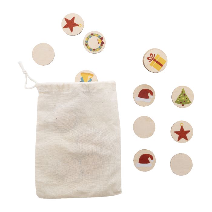 Reklámajándék | Junoppi karácsonyi memóriajáték, natúr