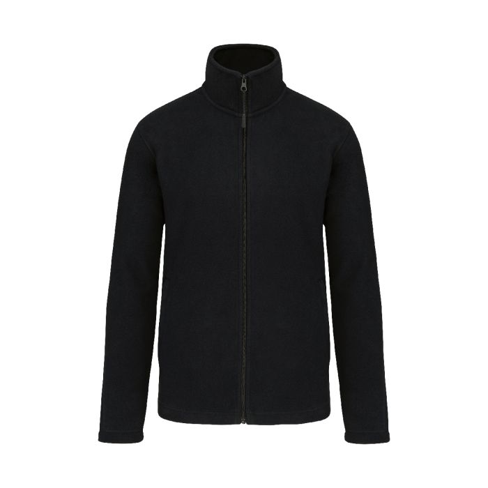 Reklámajándék | KA9102 teljes cipzáras polárkabát, fekete